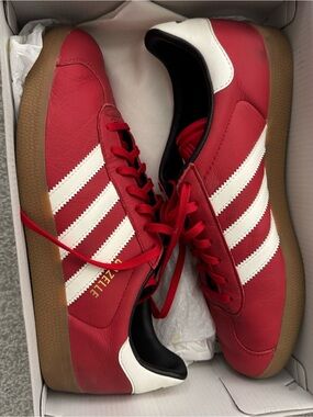 adidas Gazelle Sneakers in Red and White